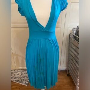 Light blue dress with butterflies on bottom